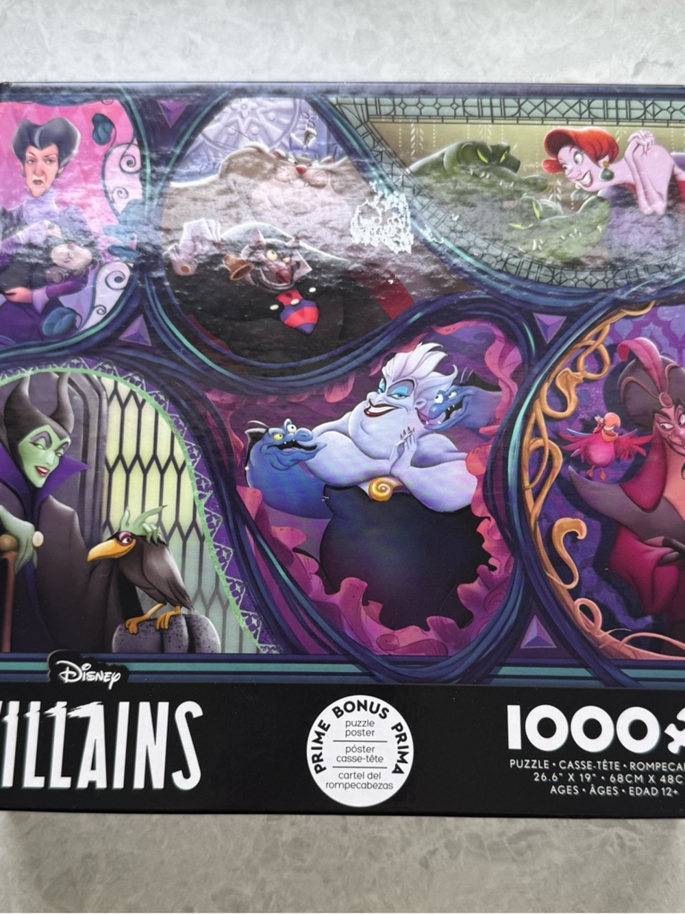 Disney Villains Collage Puzzle - Purple, Black, Pink